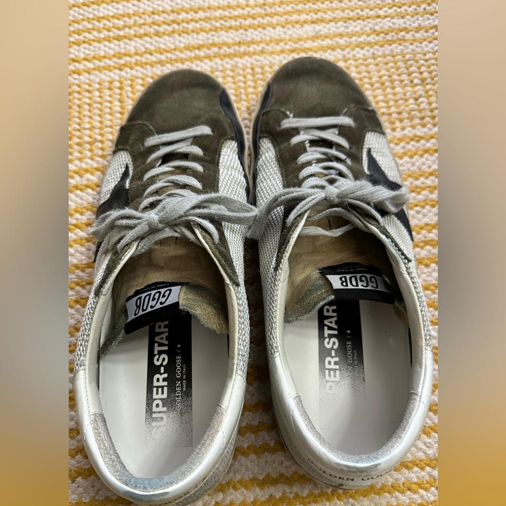 Golden Goose Green and White Men's Sneakers - Picture 4 of 8